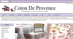 Desktop Screenshot of cotondeprovence.com