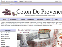 Tablet Screenshot of cotondeprovence.com